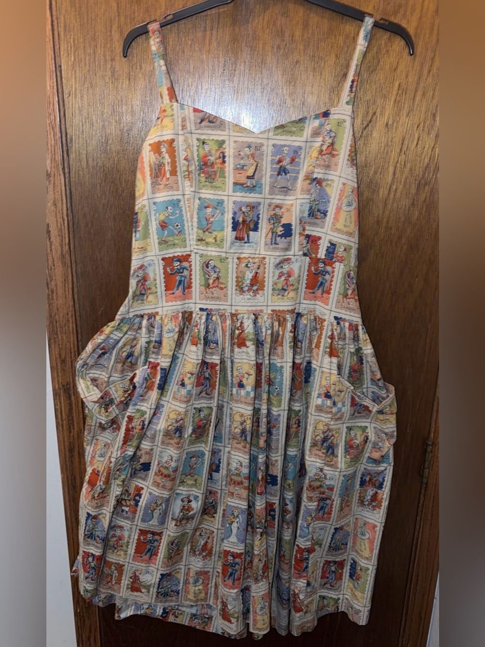 Smitten Kitten 3X Skeleton Loteria Print Fit & Flare Dress Made in USA